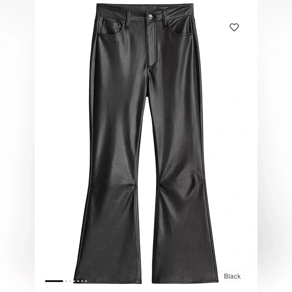 Rag & Bone Kinsley Faux-Leather Flare Pants NWT Size 31/Large